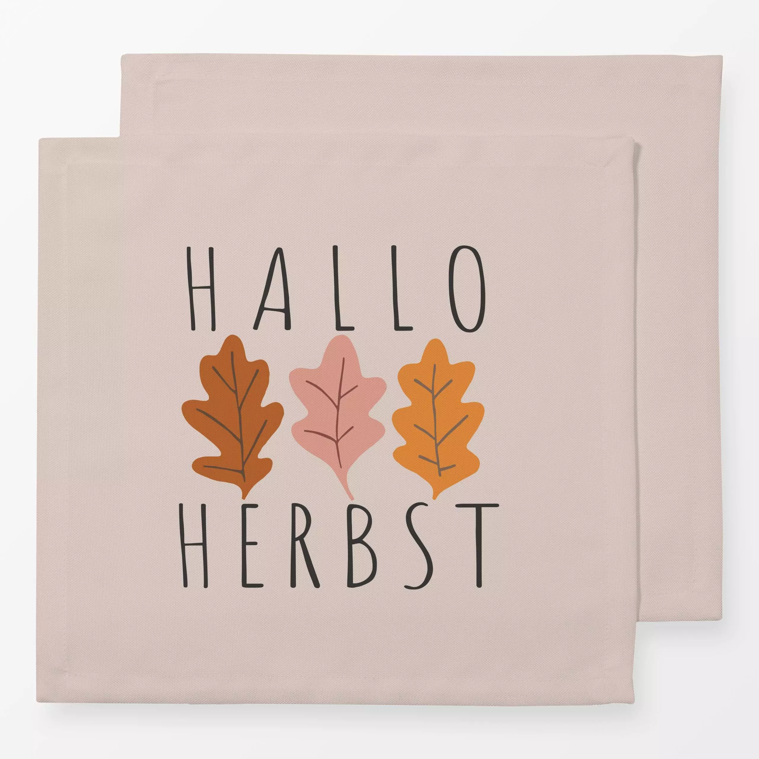 Servietten Hallo Herbst Blätter - Sprüche & Schriftzüge, Pflanzen & Botanik - von „Studio Kesse"; text, typografie, Herbst, ...