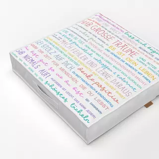 Bodenkissen Das Leben ist wunderbar bunt