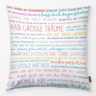 Kissen Das Leben ist wunderbar bunt