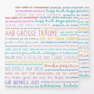 Servietten Das Leben ist wunderbar bunt