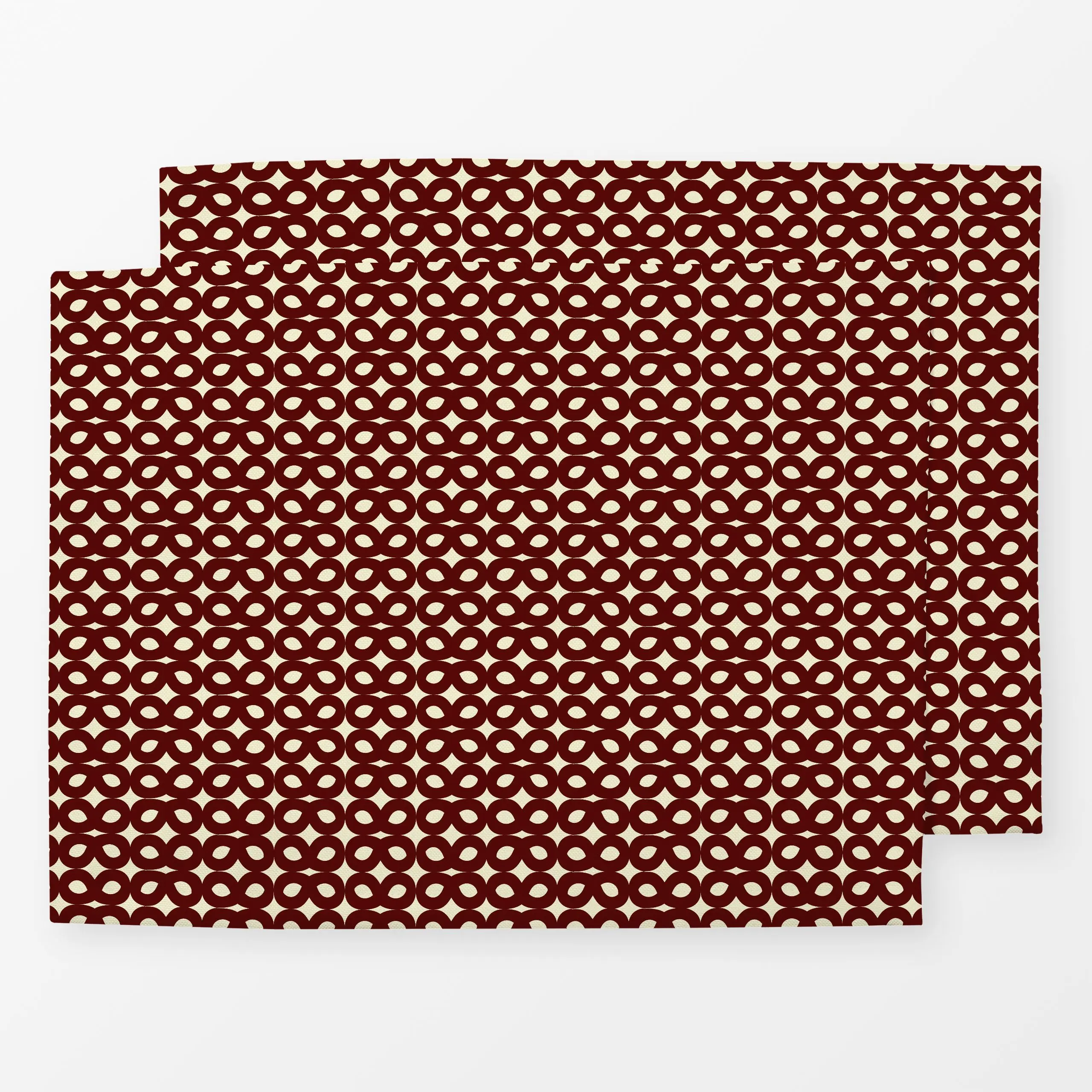 Tischset Infinity Pattern brown vanilla - Herbst, Symbole & Muster - von „Karen Menzenbach"; Linien, Kreise, gelb, organisch...