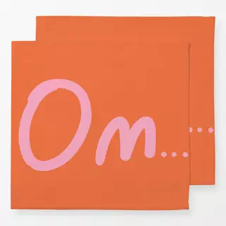 Servietten Om orange