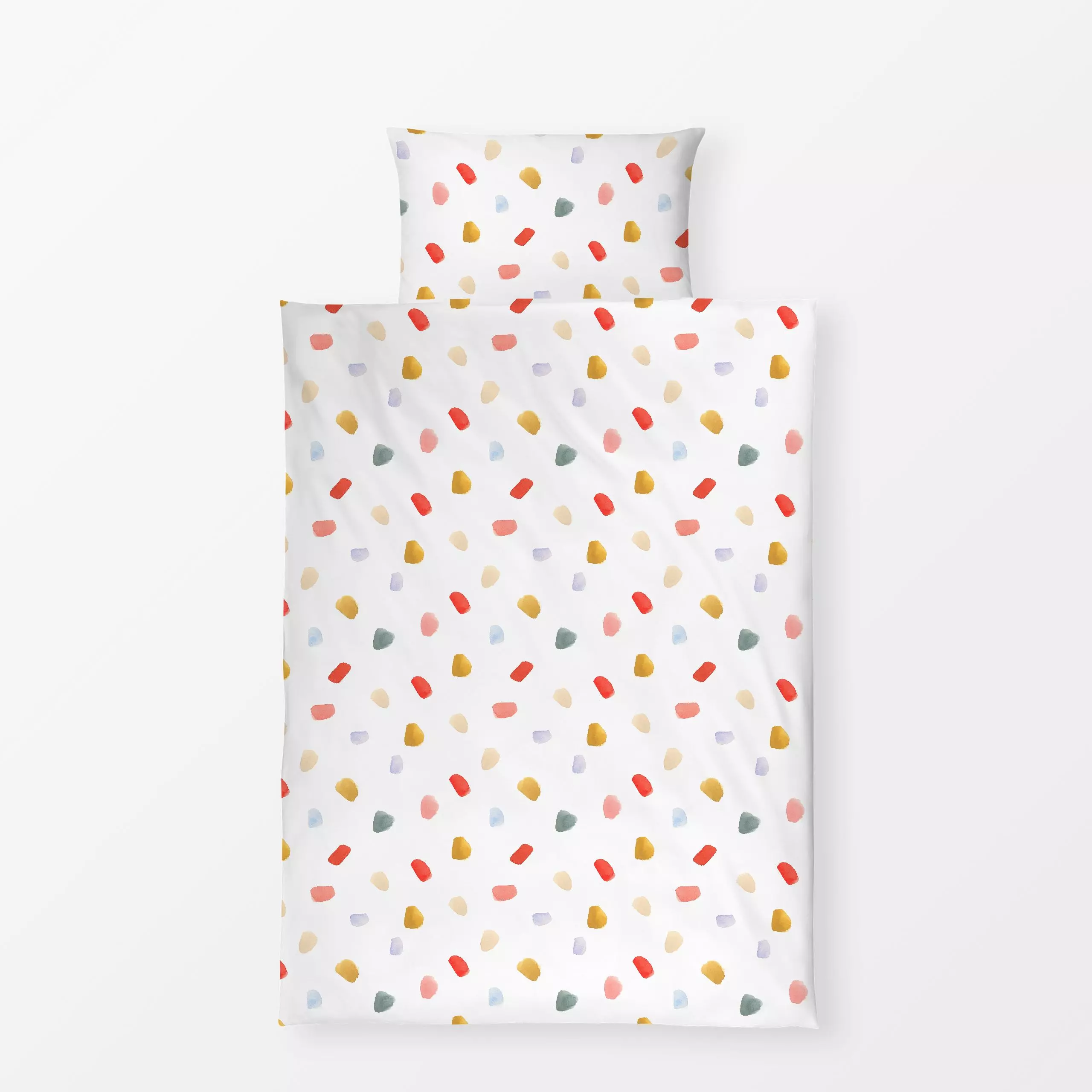 Bettwäsche Sommertag Bunte Farbpunkte - Symbole & Muster - von „Lena Yokota"; Muster, Sommerblumen, Dots, bunt, pattern, fle...