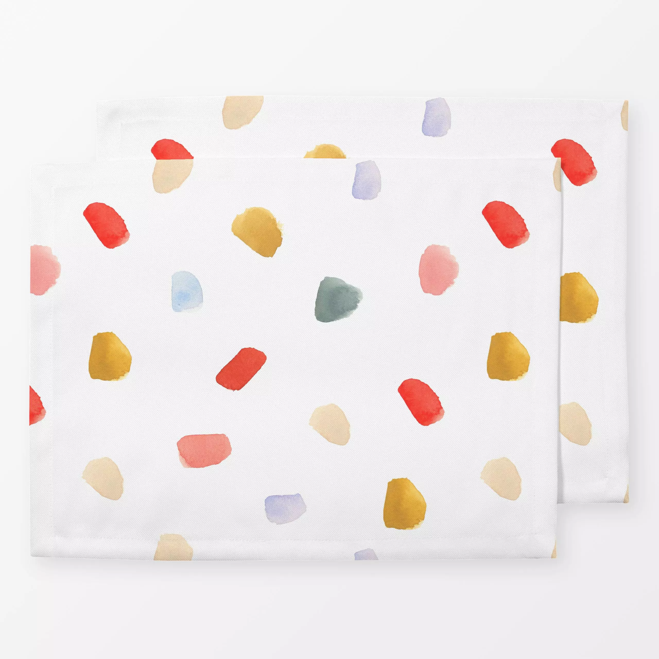 Tischset Sommertag Bunte Farbpunkte - Symbole & Muster - von „Lena Yokota"; Muster, Sommerblumen, Dots, bunt, pattern, fleck...