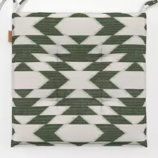 Sitzkissen Diamonds Ikat Darkgreen