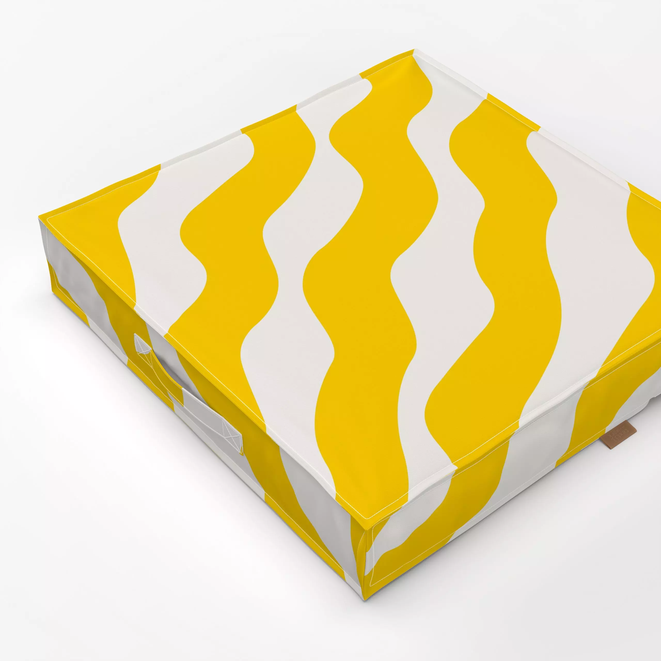 Bodenkissen Sweet Stripes Yellow - Sommer, Symbole & Muster - von „Jana Driver"; Muster, Streifen, gelb, stripes, yellow, ja...