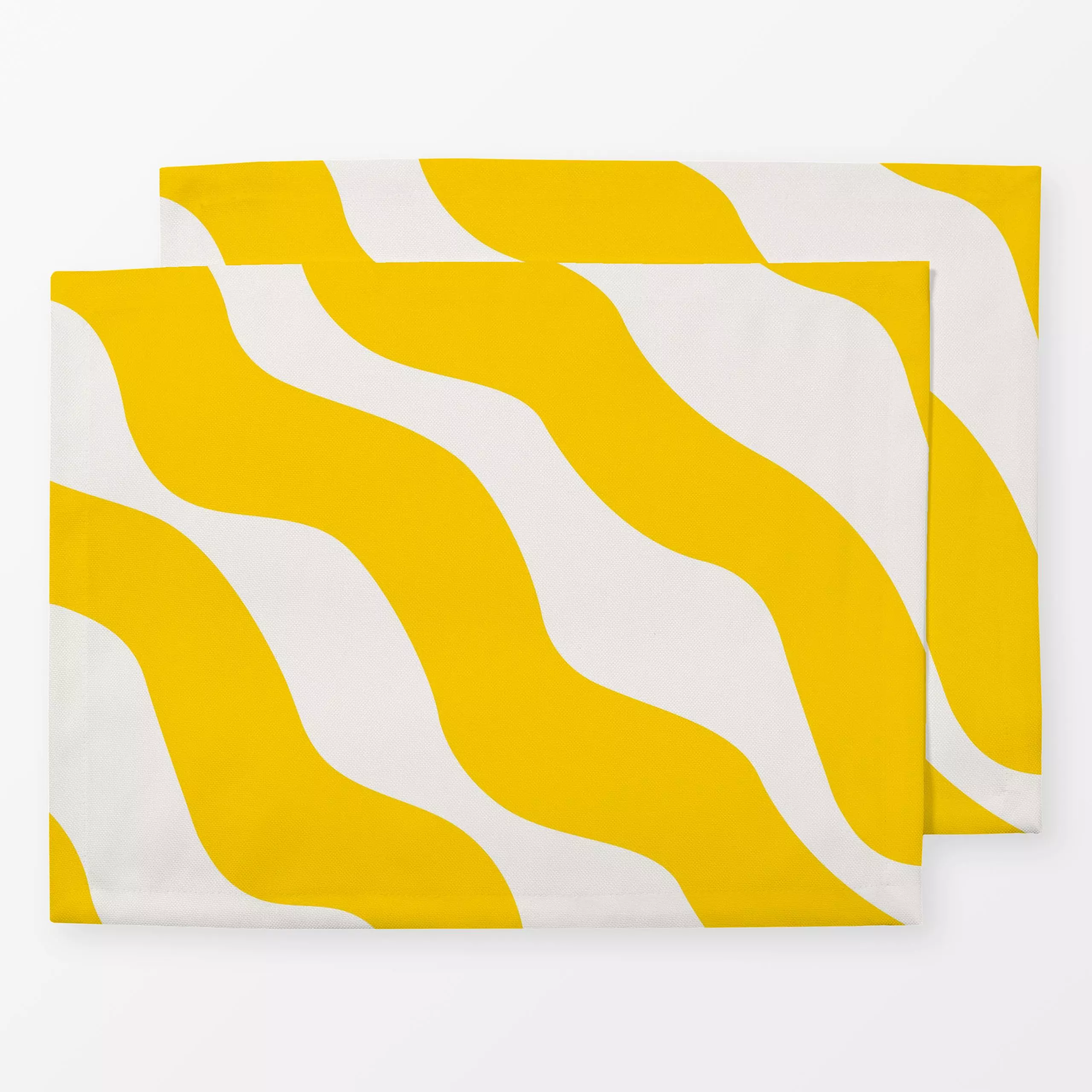 Tischset Sweet Stripes Yellow - Sommer, Symbole & Muster - von „Jana Driver"; Muster, Streifen, gelb, stripes, yellow, janad...
