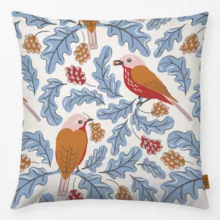 Kissen Herbstbeeren und Vögel