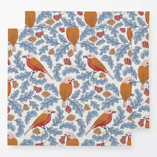 Servietten Herbstbeeren und Vögel