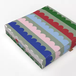 Bodenkissen Wintermuster auf grün