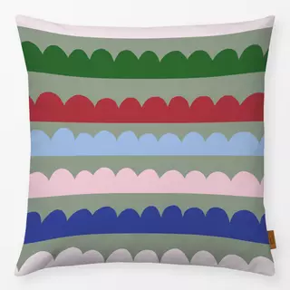 Kissen Wintermuster auf grün