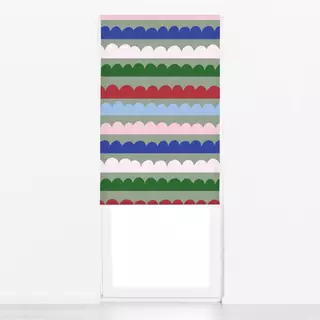 Raffrollo Wintermuster auf grün