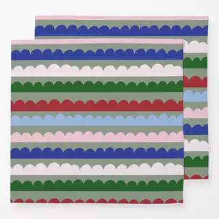 Servietten Wintermuster auf grün