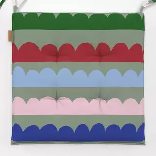 Sitzkissen Wintermuster auf grün