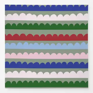 Tischdecke Wintermuster auf grün