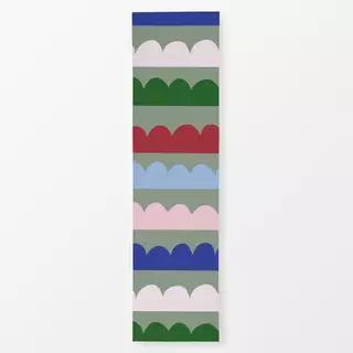 Tischläufer Wintermuster auf grün