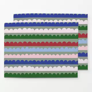 Tischset Wintermuster auf grün