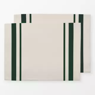 Tischset Weihnachts Streifen - Grün