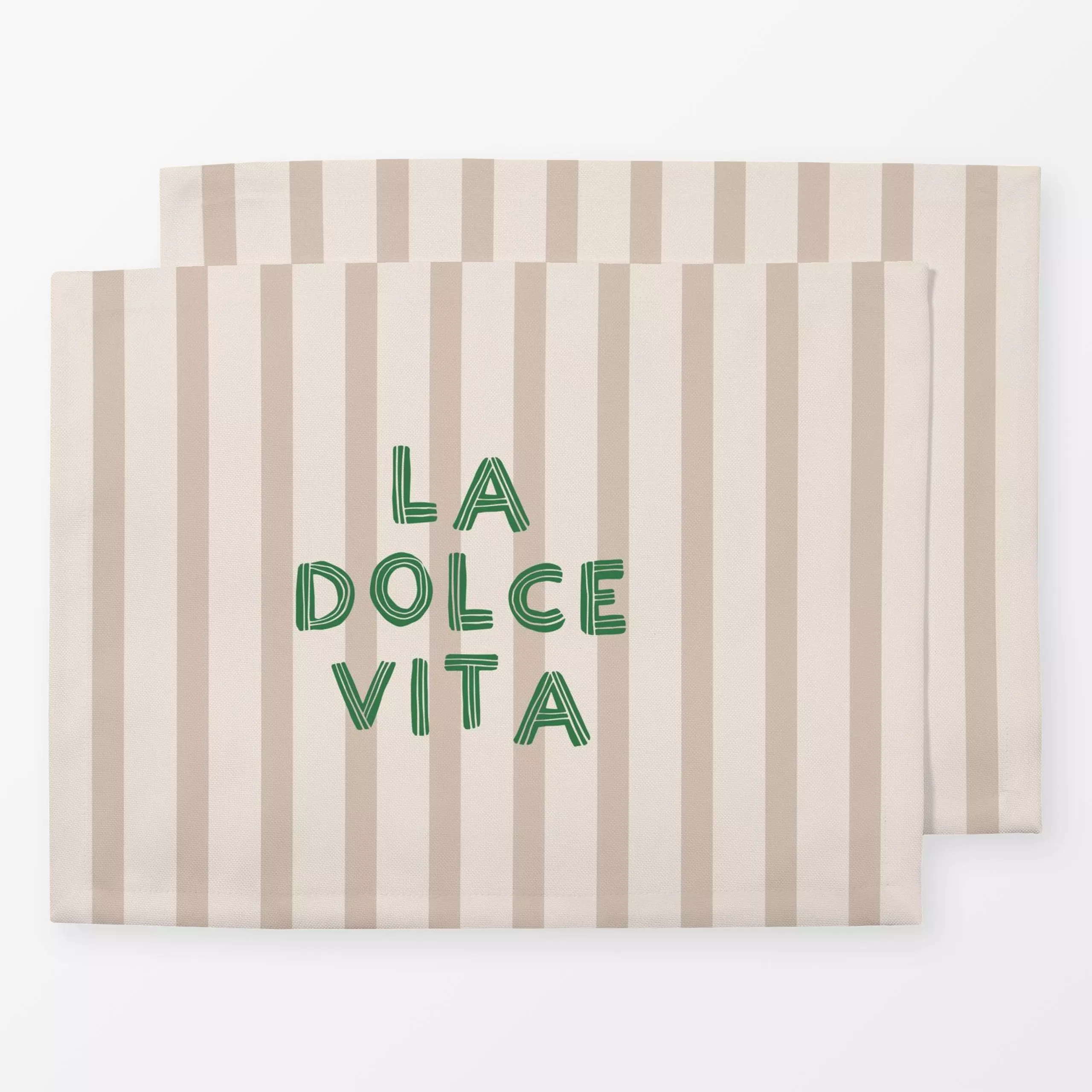 Tischset La Dolce Vita grün, Spruch, Sommer, von Kruth Design