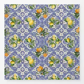 Tischdecke Mittelmeer Fliesen Früchten