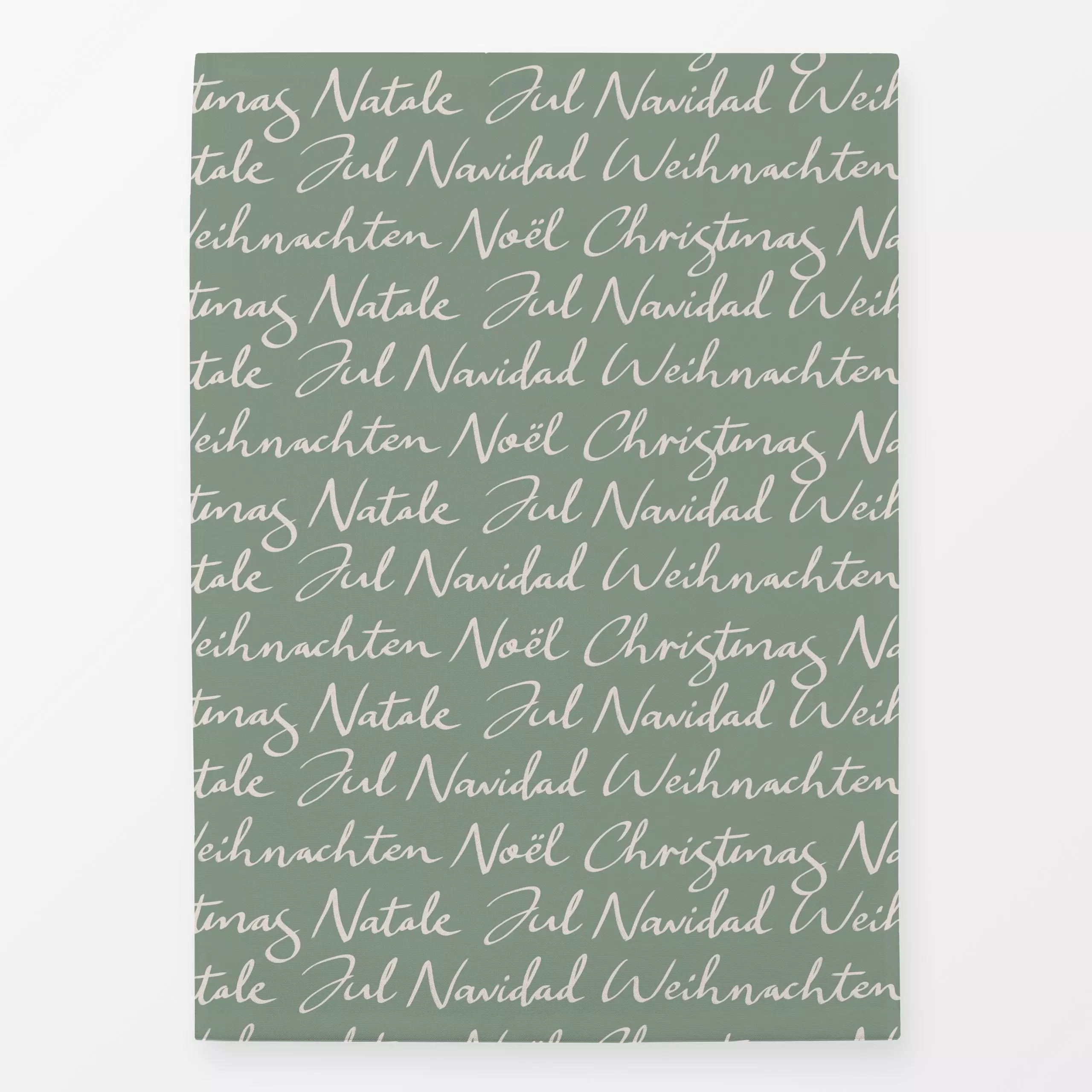 Geschirrtücher Weihnachten Schrift hellgrün - Sprüche & Schriftzüge, Weihnachten - von „Studio Kesse"; Merry Christmas, Weih...