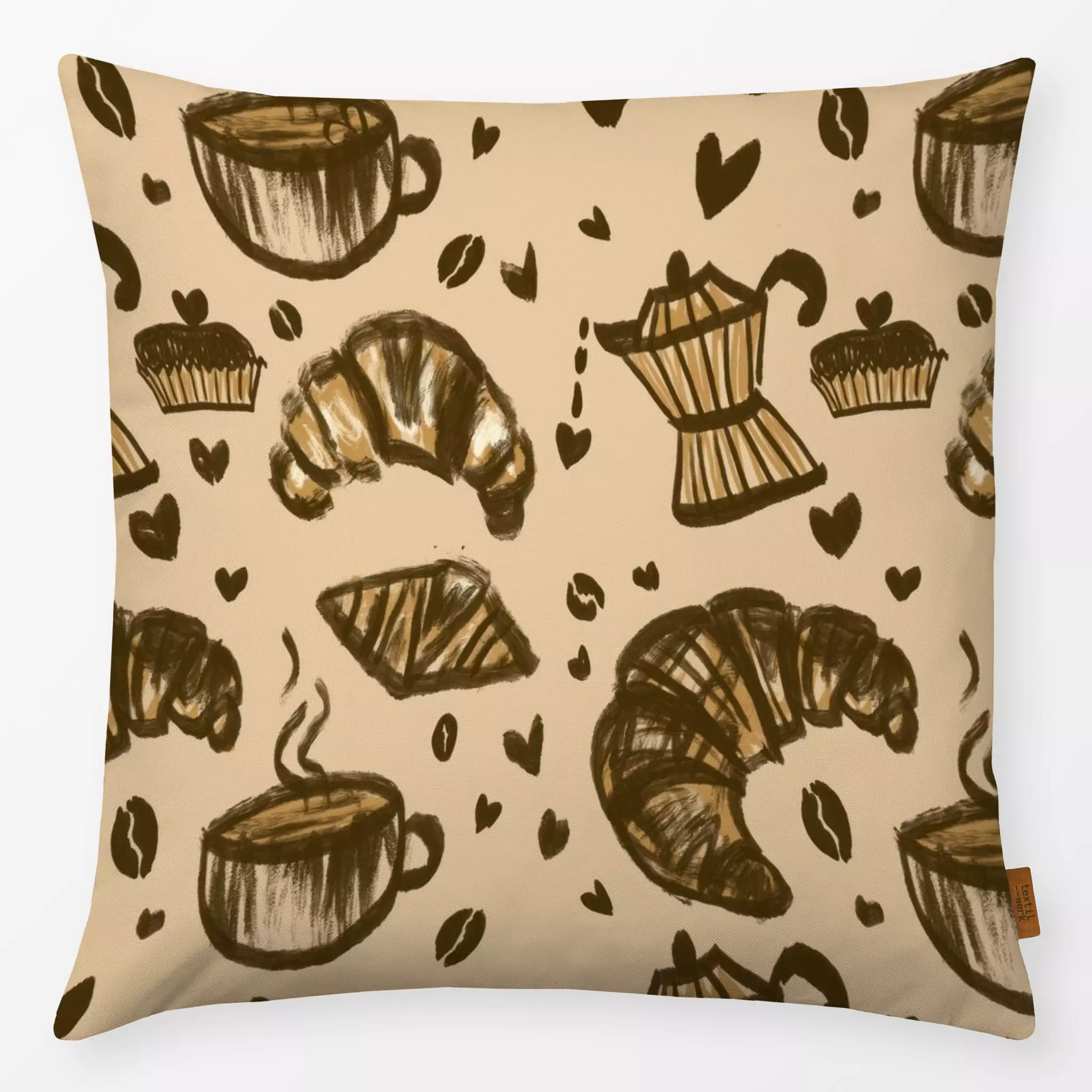 Kissen Kissen Kaffe & Croissant