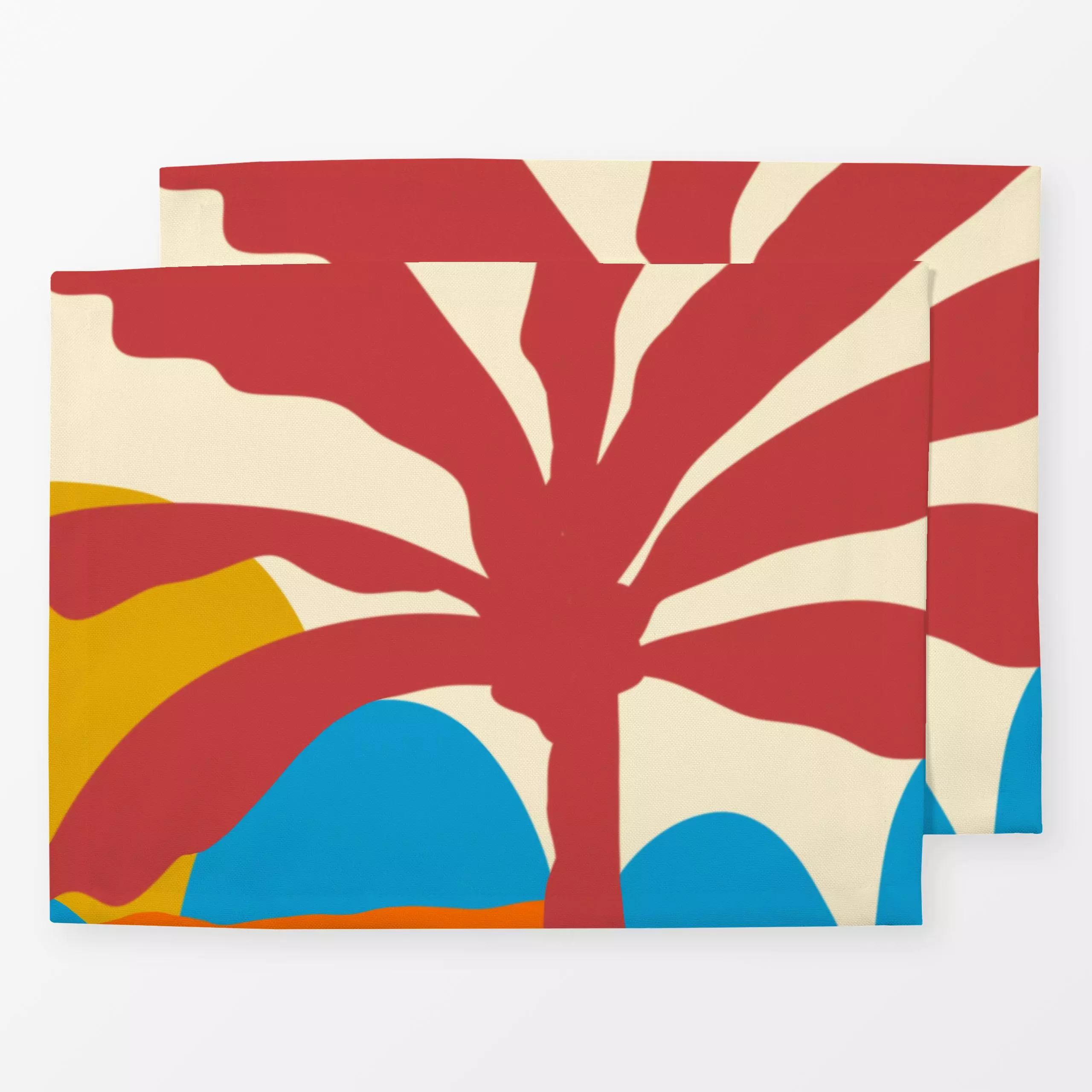 Tischset Mediterran Part 2 - Sommer, Symbole & Muster - von „Ursula Tücks"; Illustration, Abstrakt, Meer, Sommer, Urlaub, me...