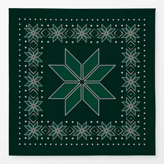 Tischdecke Norweger Stern dunkelgrün
