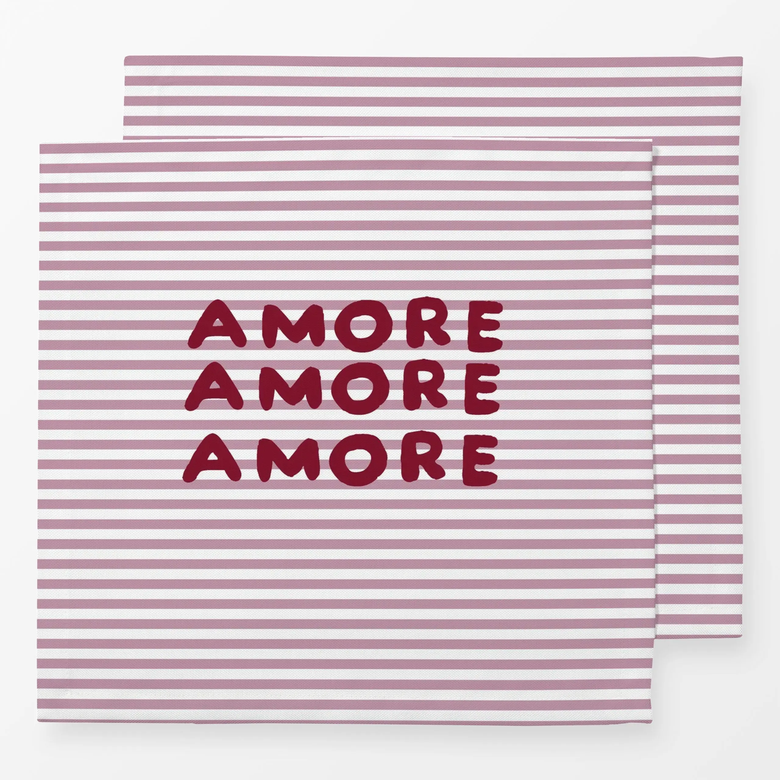 Servietten Picnic Typo Amore - Liebe, Romantik & Pride, Sprüche & Schriftzüge - von „Studio ROSAGRAU"; Family, Zitate und Sl...