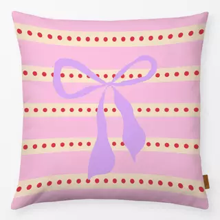 Kissen Streifen Dots Schleife