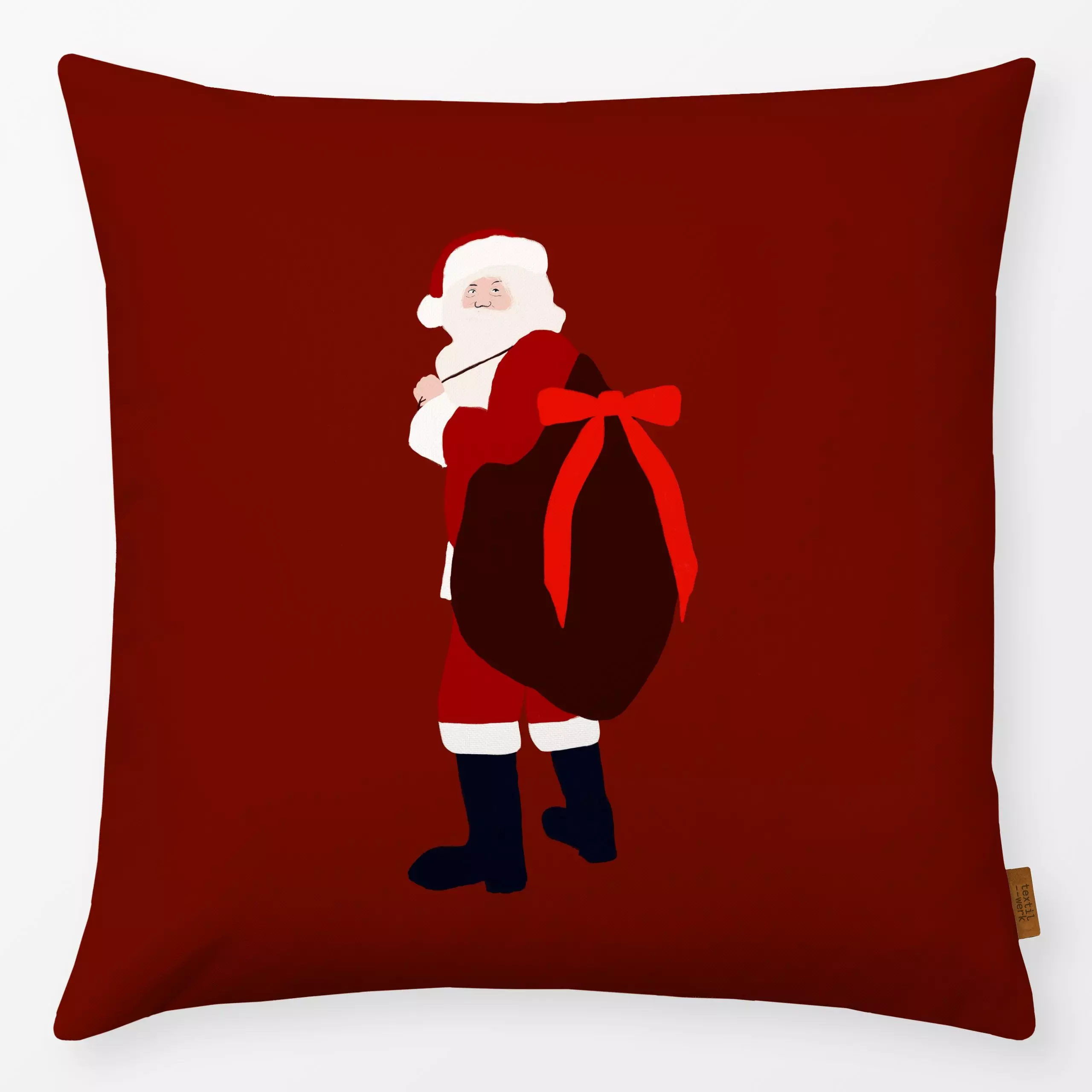 Kissen Weihnachtsmann Rot - Weihnachten, Anlässe - von „Sophie Augustin Illustration"; Weihnachtsmann, Weihnachten, weihnach...