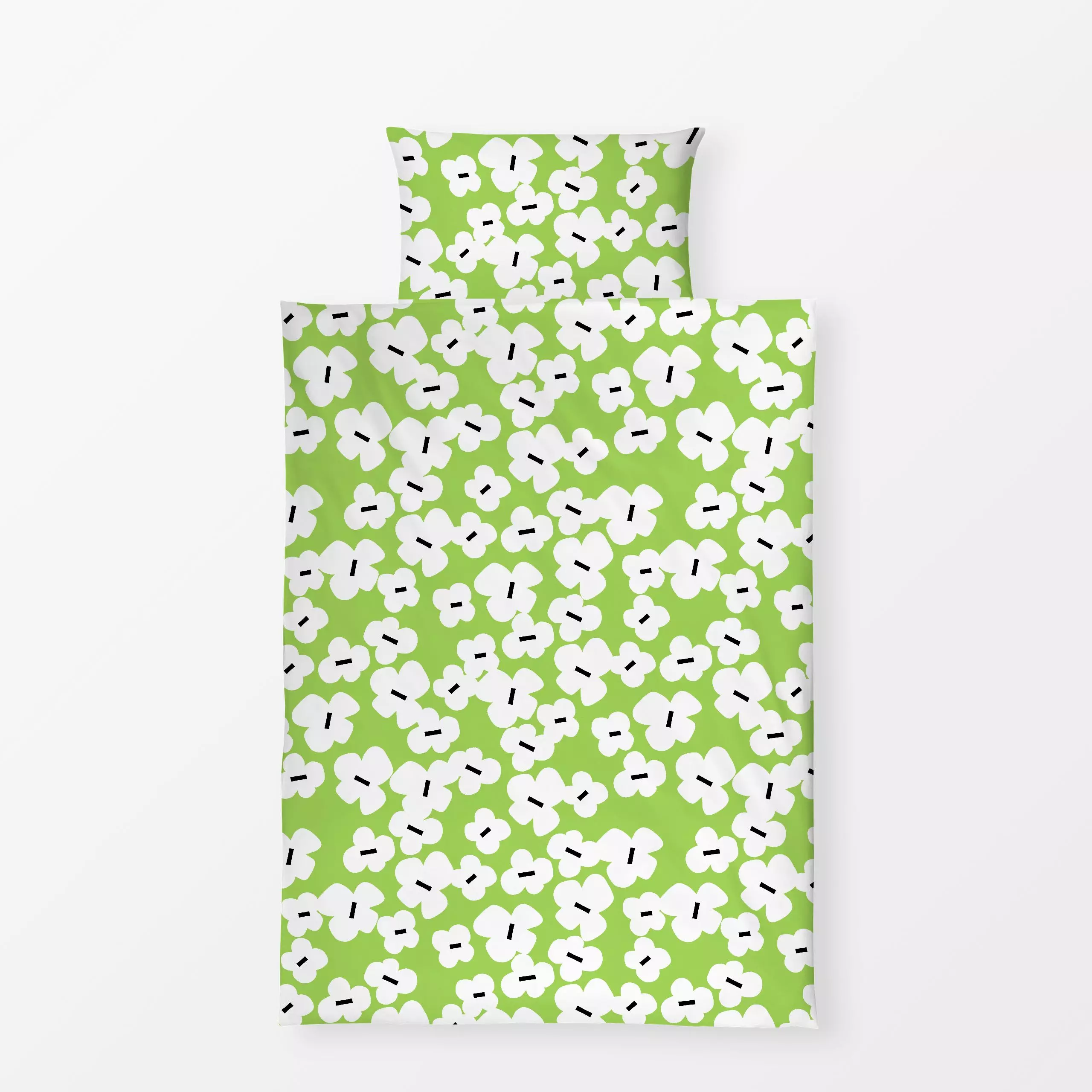 Bettwäsche Fall Floral Green - Blumen & Florales, Symbole & Muster - von „Lisa Jasmin Bauer"; Muster, abstrakt, Blumen, patt...