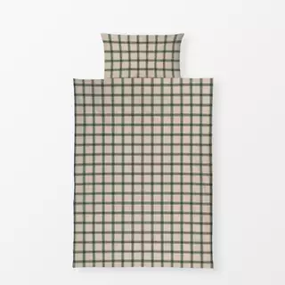 Bettwäsche Winter Checks moss green