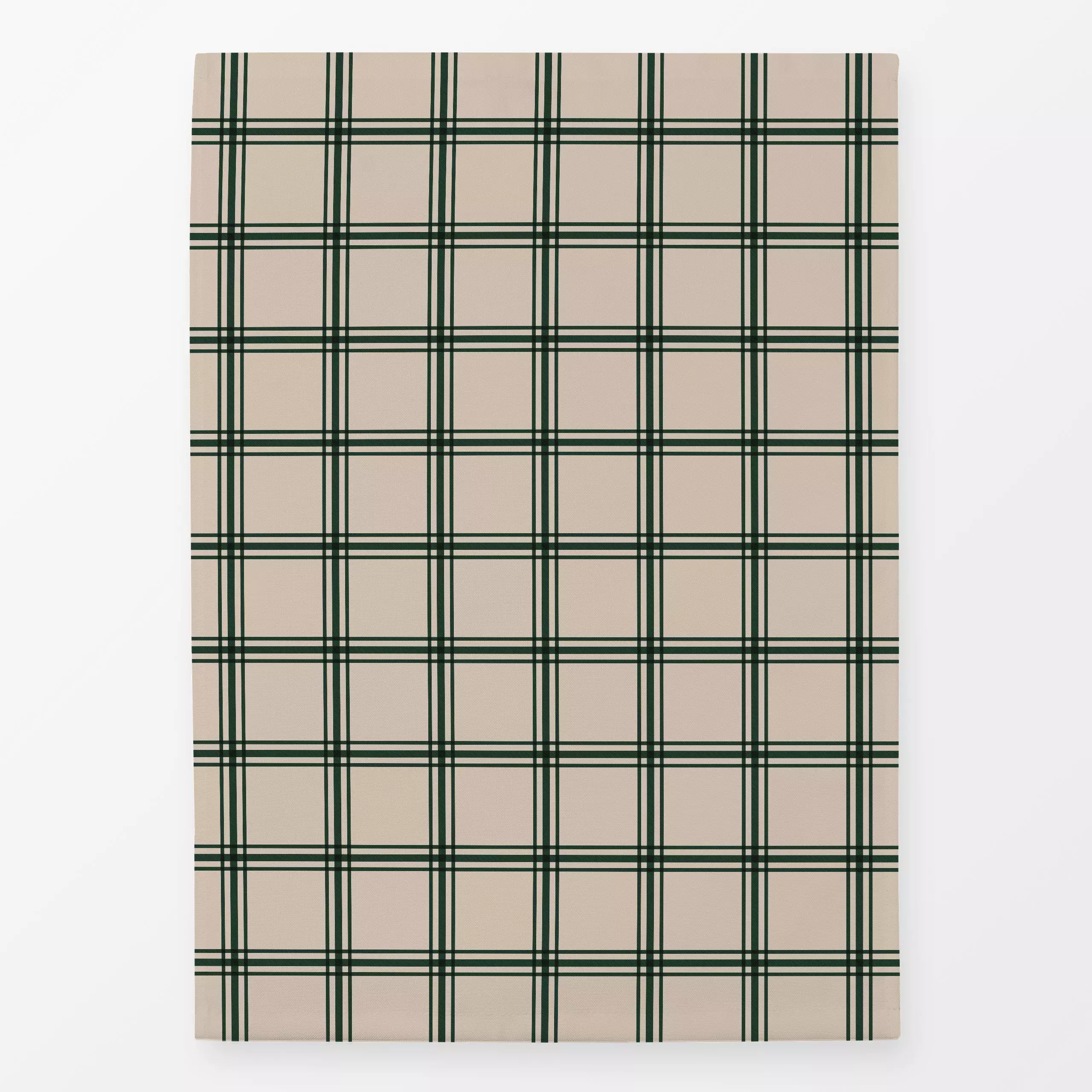 Geschirrtücher Winter Checks moss green - Winter, Symbole & Muster - von „Karen Menzenbach"; abstrakt, Weihnachten, grafisch...