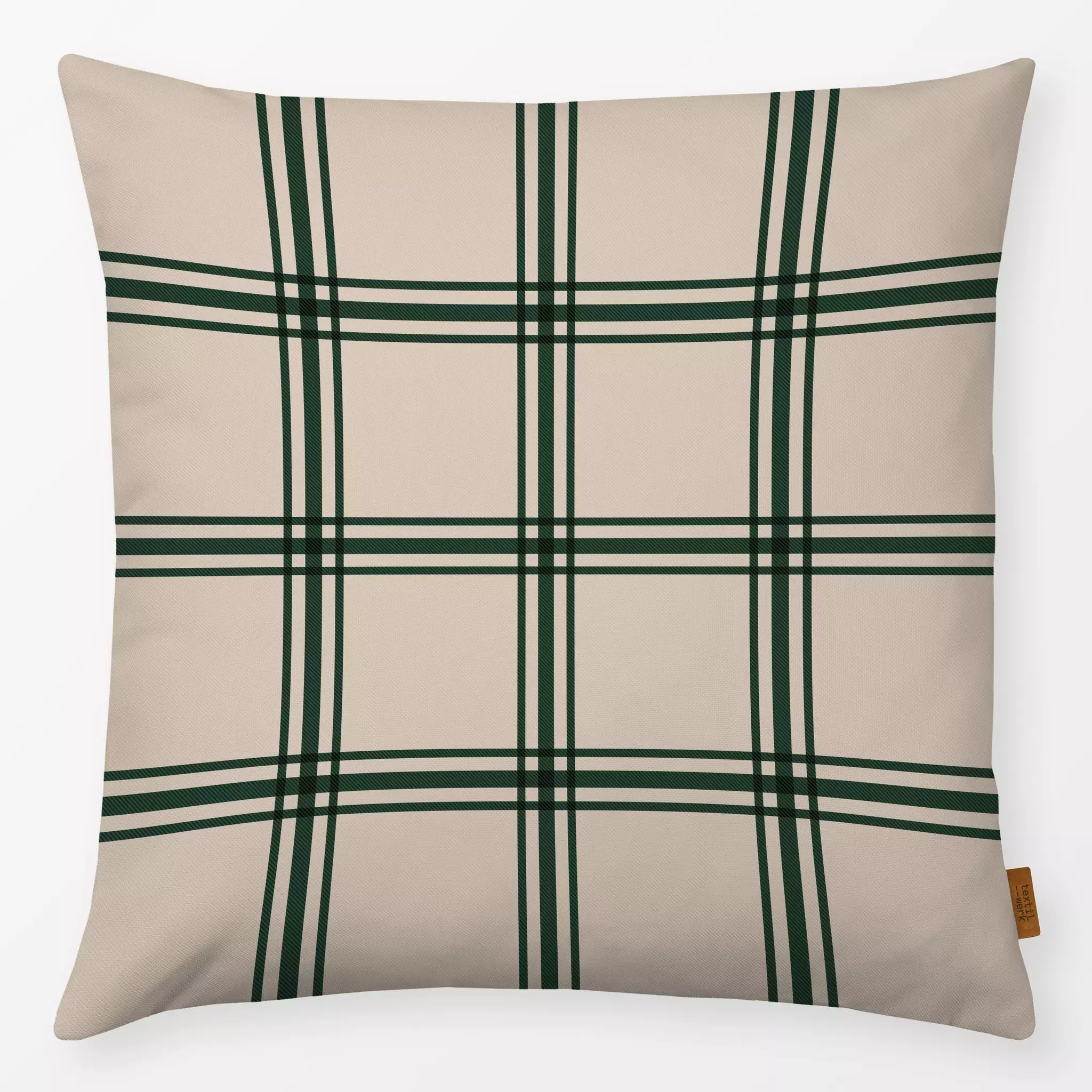 Kissen Kissen Winter Checks moss green