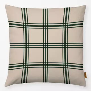 Kissen Winter Checks moss green