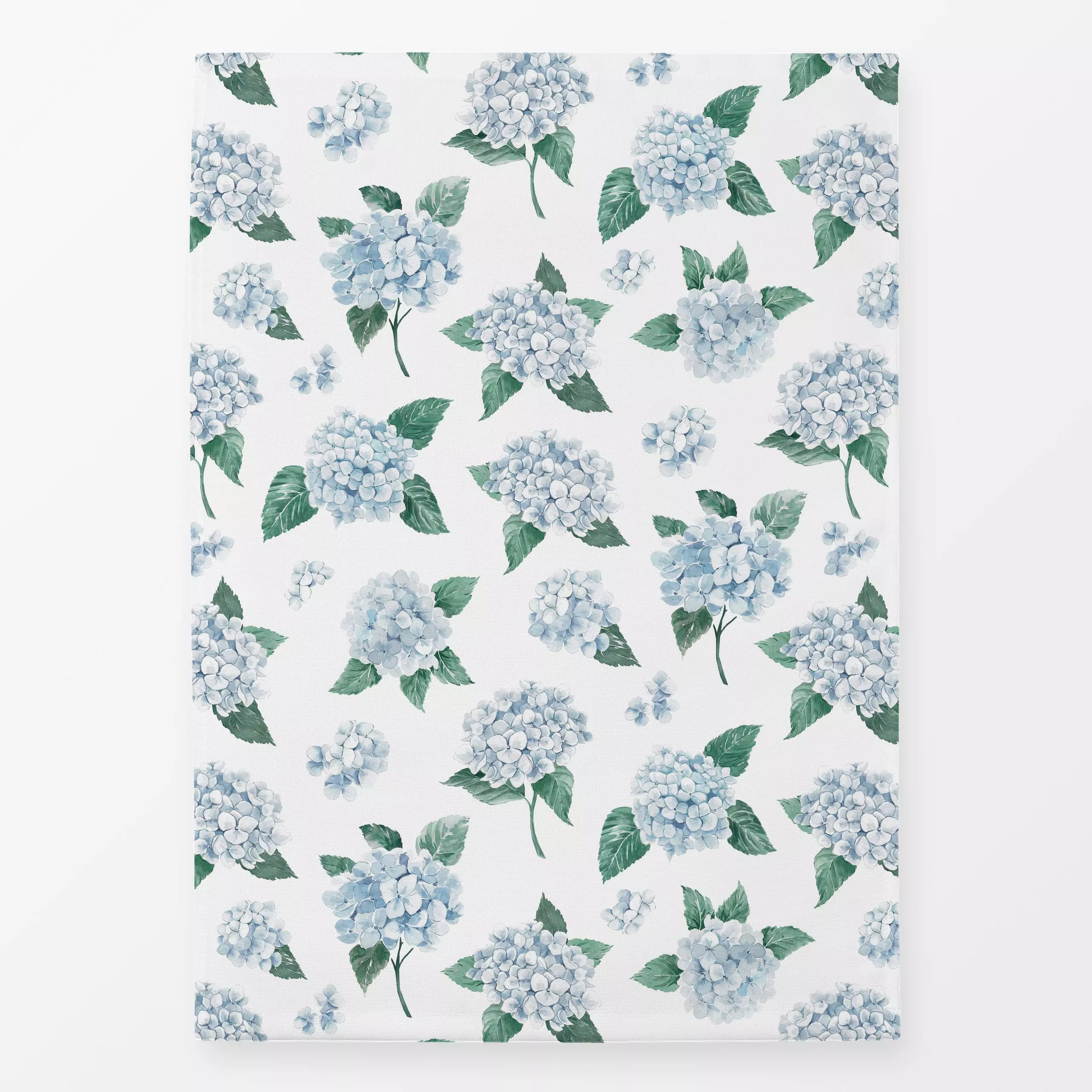 Geschirrtücher Blaue Hortensien weiß - Blumen & Florales, Sommer, Pflanzen & Botanik - von „Katrin Graff"; Blumen, Sommerblu...