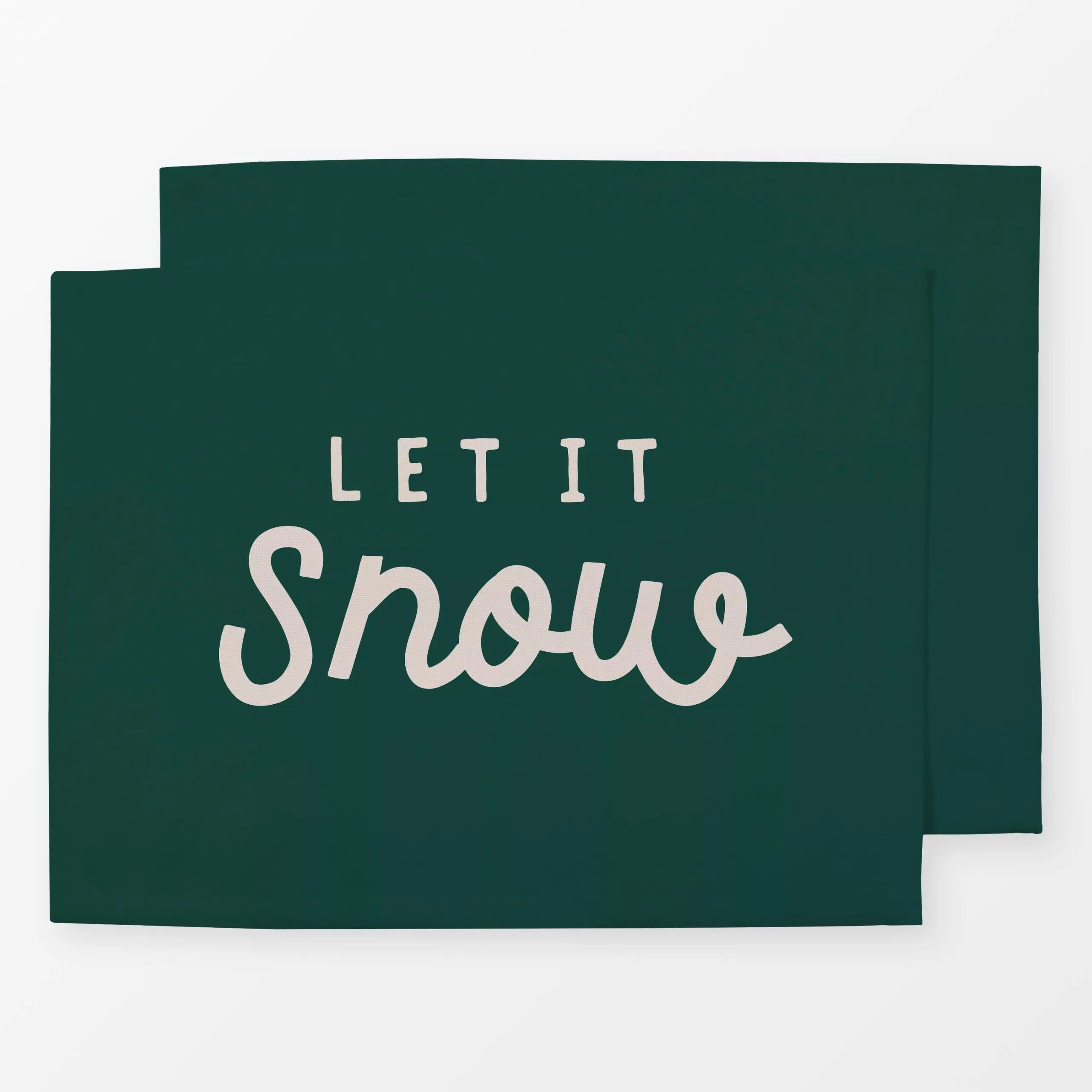 Tischset Let It Snow grün - Weihnachten, Winter - von „Studio Kesse"