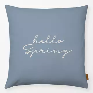 Kissen Hello Spring blau