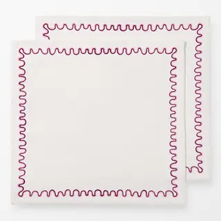 Servietten Welle Burgundy Pink
