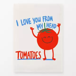 Geschirrtuch Love you from my head tomatoes