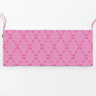 Bankauflage Rautenmuster pink rot