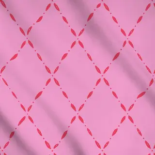 Meterware Rautenmuster pink rot