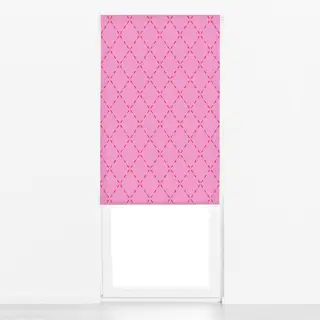 Raffrollo Rautenmuster pink rot