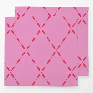 Servietten Rautenmuster pink rot