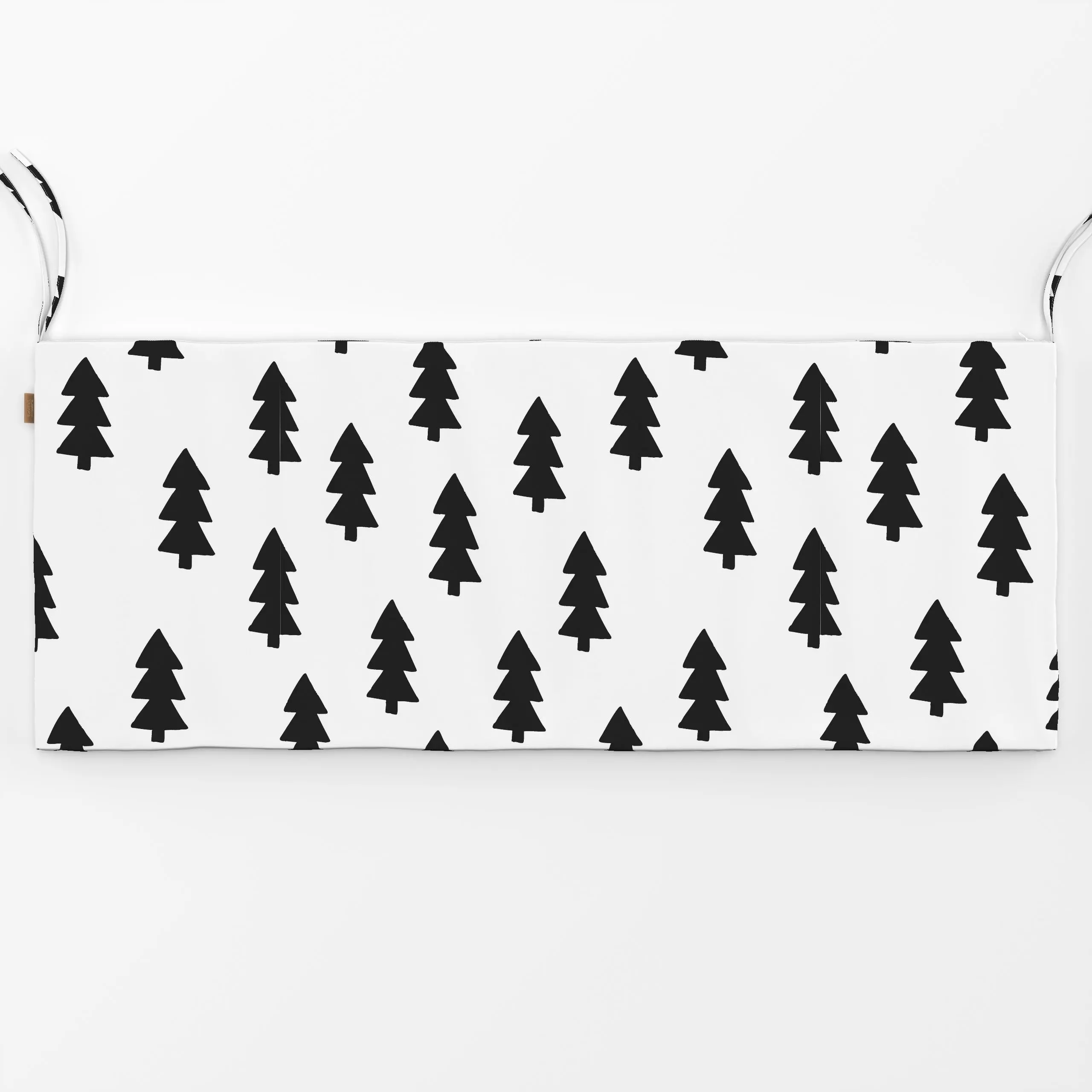 Bankauflage Winter Trees Black & White - Natur & Landschaft, Weihnachten, Pflanzen & Botanik - von „Studio ROSAGRAU"; schwar...