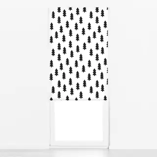 Raffrollo Winter Trees Black & White
