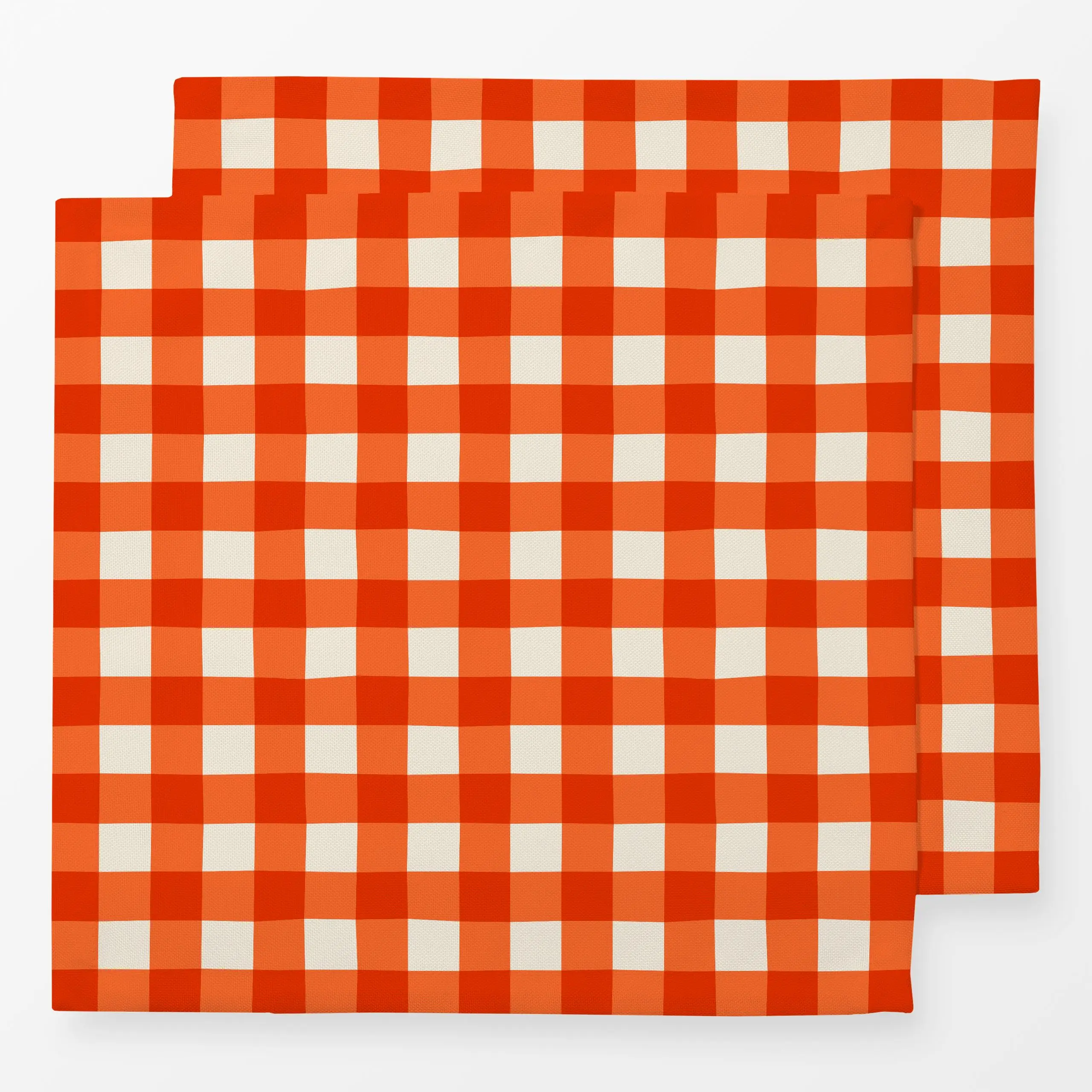 Servietten Karomuster rot - Sommer, Symbole & Muster - von „Karen Menzenbach"; Sommer, Karo, Italien, kariert, Picknick, Lan...