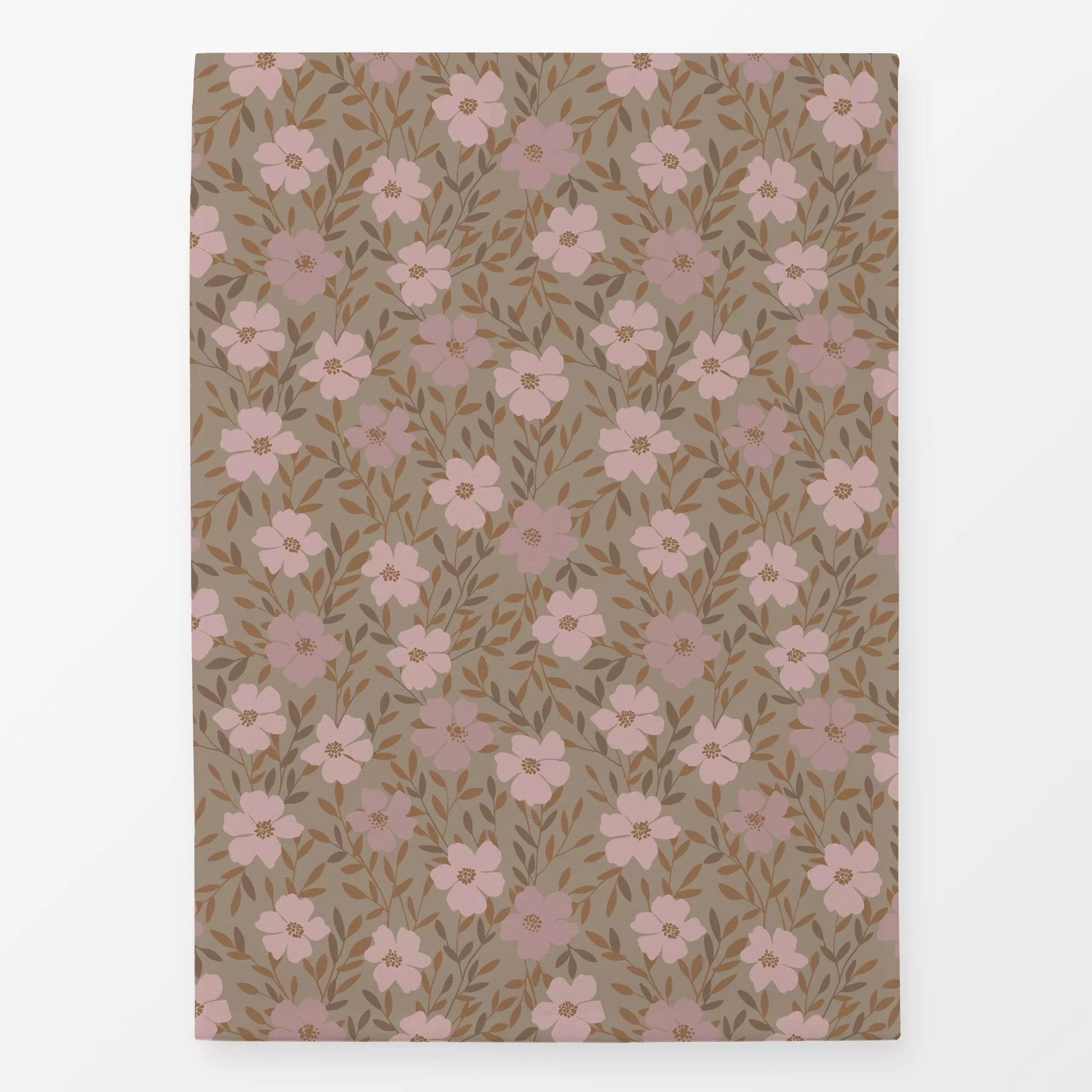 Geschirrtücher Wildblüten Braun Rosa - Blumen & Florales - von „Studio Kesse"; boho, Blumen, Wildblumen, Hygge, floral, Herb...