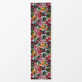 Tischläufer Tropenblüten & Früchte blau